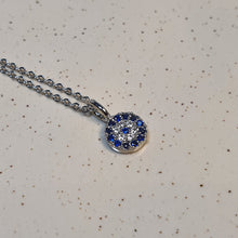 Load image into Gallery viewer, Evil Eye Necklace, Sterling Silver