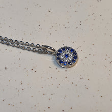 Load image into Gallery viewer, Evil Eye Necklace, Sterling Silver