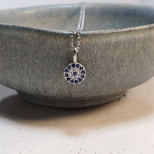 Load image into Gallery viewer, Evil Eye Necklace, Sterling Silver