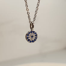 Load image into Gallery viewer, Evil Eye Necklace, Sterling Silver