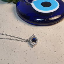 Load image into Gallery viewer, Icon Evil Eye Necklace, Sterling Silver