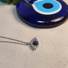 Load image into Gallery viewer, Icon Evil Eye Necklace, Sterling Silver