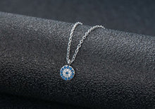 Load image into Gallery viewer, Evil Eye Necklace, Sterling Silver
