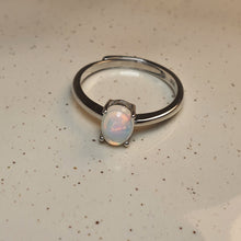 Load image into Gallery viewer, Natural Light Opal Ring, Sterling Silver