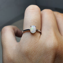 Load image into Gallery viewer, Natural Light Opal Ring, Sterling Silver