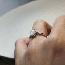 Load image into Gallery viewer, Natural Light Opal Ring, Sterling Silver