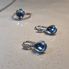 Load image into Gallery viewer, Natural Blue Topaz Set, Sterling Silver