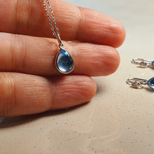 Load image into Gallery viewer, Natural Blue Topaz Set, Sterling Silver