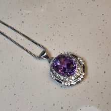 Load image into Gallery viewer, Amethyst Gemstones Jewellery necklace, Sterling Silver, Amispearl