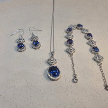 Load image into Gallery viewer, Natural Tanzanite Set, Sterling Silver