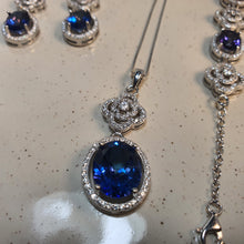 Load image into Gallery viewer, Natural Tanzanite Set, Sterling Silver