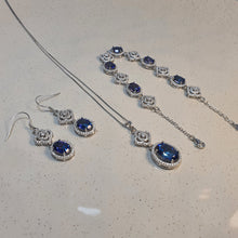 Load image into Gallery viewer, Natural Tanzanite Set, Sterling Silver