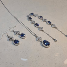 Load image into Gallery viewer, Natural Tanzanite Set, Sterling Silver