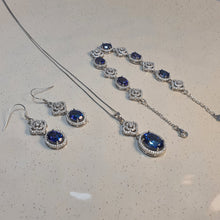 Load image into Gallery viewer, Natural Tanzanite Set, Sterling Silver