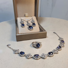 Load image into Gallery viewer, Natural Tanzanite Set, Sterling Silver