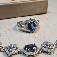 Load image into Gallery viewer, Natural Tanzanite Set, Sterling Silver
