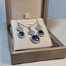 Load image into Gallery viewer, Natural Tanzanite Set, Sterling Silver