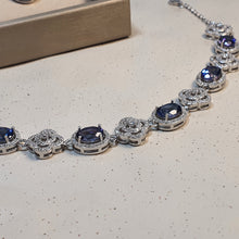 Load image into Gallery viewer, Natural Tanzanite Bracelet, Sterling Silver