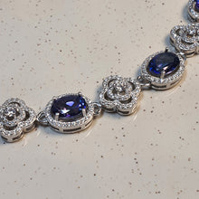 Load image into Gallery viewer, Natural Tanzanite Bracelet, Sterling Silver