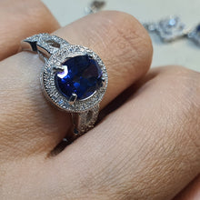 Load image into Gallery viewer, Tanzanite Gemstone Ring, Sterling Silver