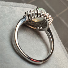 Load image into Gallery viewer, Natural Large Oval Opal Ring, Sterling Silver