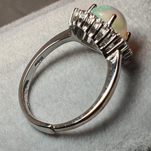 Load image into Gallery viewer, Natural Large Oval Opal Ring, Sterling Silver