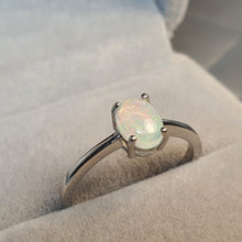 Load image into Gallery viewer, Natural Light Opal Ring, Sterling Silver