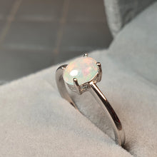 Load image into Gallery viewer, Natural Light Opal Ring, Sterling Silver