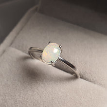 Load image into Gallery viewer, Natural Light Opal Ring, Sterling Silver