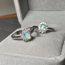 Load image into Gallery viewer, Natural Oval Opal Ring, Sterling Silver