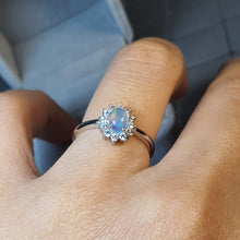 Load image into Gallery viewer, Natural Oval Opal Ring, Sterling Silver
