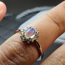 Load image into Gallery viewer, Natural Oval Opal Ring, Sterling Silver