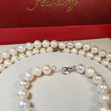 Load image into Gallery viewer, Freshwater pearl Silk strand Set, Sterling Silver
