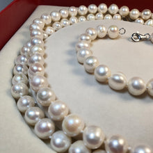 Load image into Gallery viewer, Freshwater pearl Silk strand Set, Sterling Silver