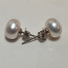 Load image into Gallery viewer, White Freshwater Pearl Stud, Sterling silver