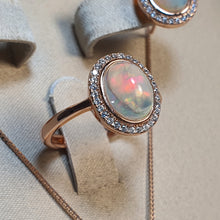 Load image into Gallery viewer, Vintage Style Natural Opal Jewellery Set, Sterling Silver