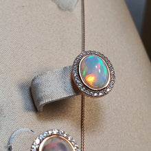 Load image into Gallery viewer, Vintage Style Natural Opal Jewellery Set, Sterling Silver