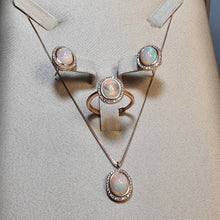 Load image into Gallery viewer, Vintage Style Natural Opal Jewellery Set, Sterling Silver
