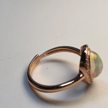 Load image into Gallery viewer, Vintage Style Natural Opal Ring, Sterling Silver