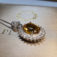 Load image into Gallery viewer, Vintage Style Citrine Gemstone Set, Sterling Silver