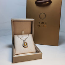 Load image into Gallery viewer, Vintage Style Citrine Gemstone Set, Sterling Silver