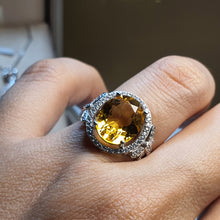 Load image into Gallery viewer, Vintage Style Citrine Gemstone Set, Sterling Silver
