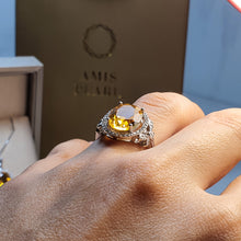 Load image into Gallery viewer, Vintage Style Citrine Gemstone Set, Sterling Silver