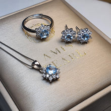 Load image into Gallery viewer, Sky Blue Topaz Gemstone Jewellery Set, Sterling Silver