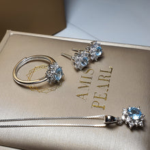 Load image into Gallery viewer, Sky Blue Topaz Gemstone Jewellery Set, Sterling Silver