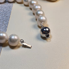 Load image into Gallery viewer, Freshwater Large Pearl Bracelet, Sterling Silver