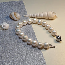 Load image into Gallery viewer, Freshwater Large Pearl Bracelet, Sterling Silver