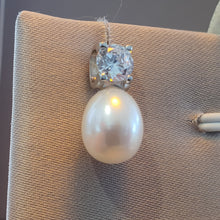 Load image into Gallery viewer, Freshwater Drop Pearl Earrings, Sterling Silver