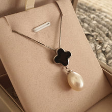 Load image into Gallery viewer, Freshwater Pearl & Agate Necklace, Sterling Silver