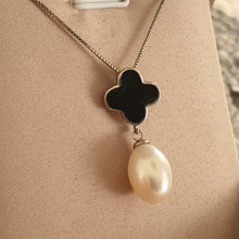 Load image into Gallery viewer, Freshwater Pearl & Agate Necklace, Sterling Silver